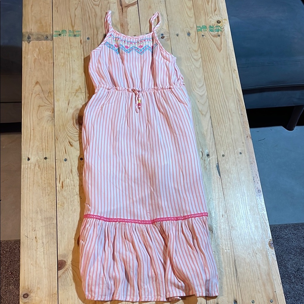 Pink Striped Kids Dress